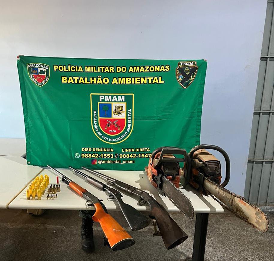 Materiais apreendidos durante operação. 