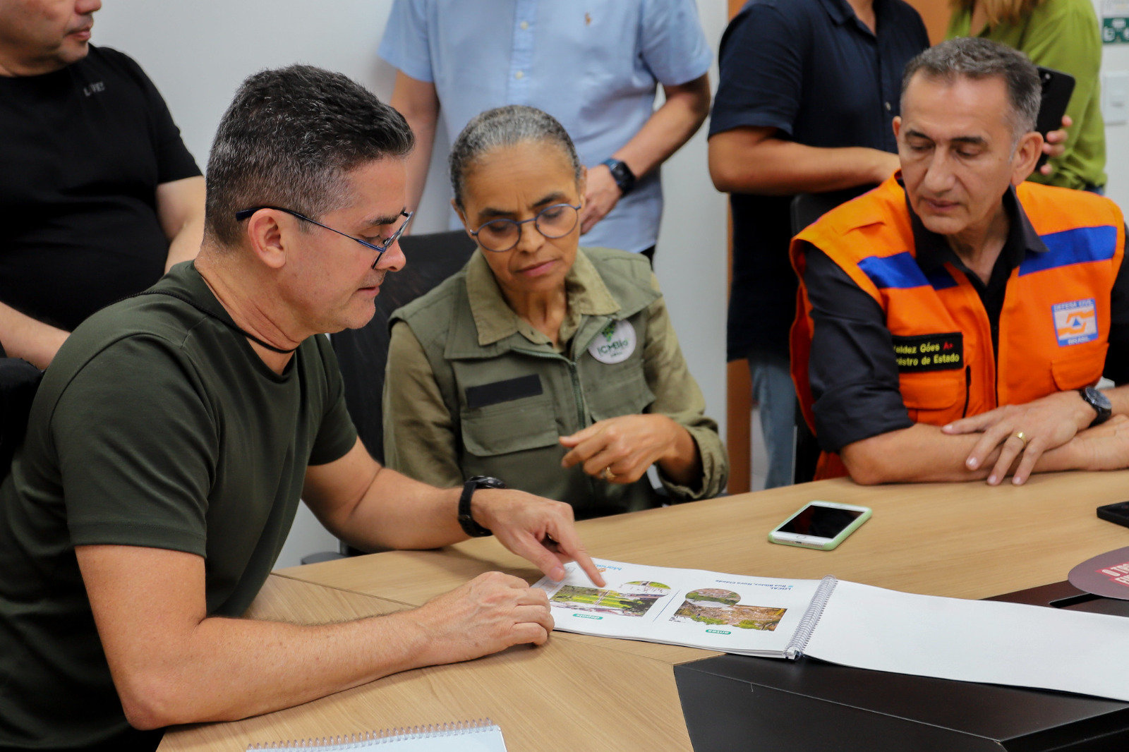 David Almeida recebeu, na tarde deste domingo, os ministros Waldez Góes e Marina Silva.