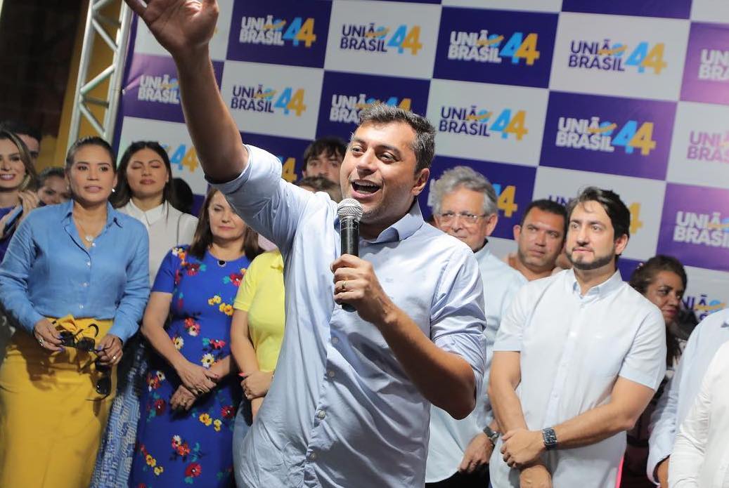 O governador Wilson Lima saiu vencedor da disputa pelo comando do União Brasil no Amazonas contra Pauderney Avelino.