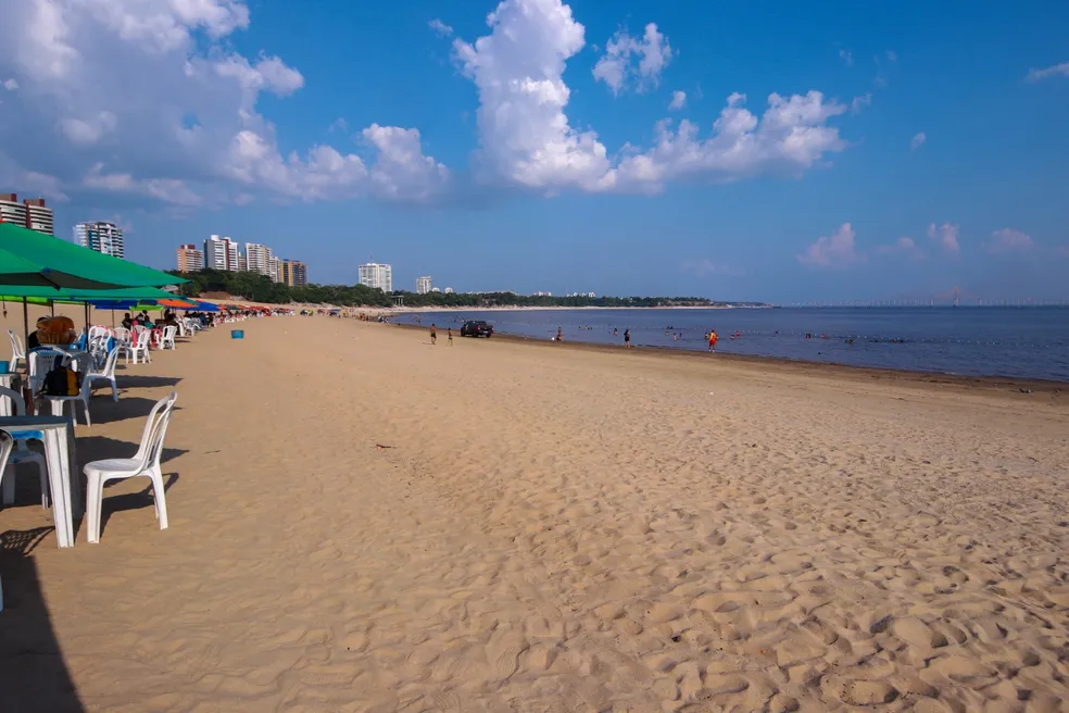 Praia da Ponta Negra, em Manaus. Foto: João Viana/Semcom