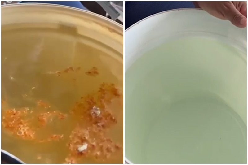 Devido à seca nos rios do Amazonas, os ribeirinhos estão utilizando sachês com uma mistura em pó para transformar água suja em água potável.