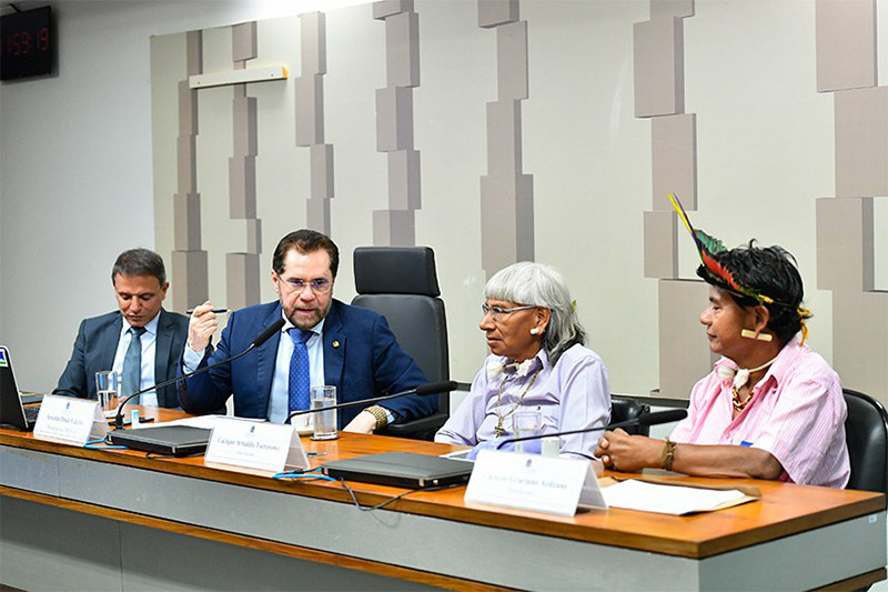 Dois indígenas expressaram apoio à produção agrícola mecanizada nas aldeias e defenderam a derrubada dos vetos presidenciais.