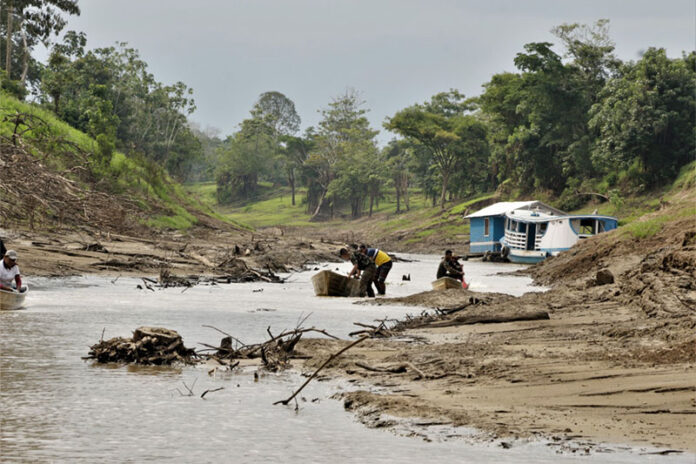 A seca no Amazonas atinge severamente 55 dos 62 municípios do Estado.
