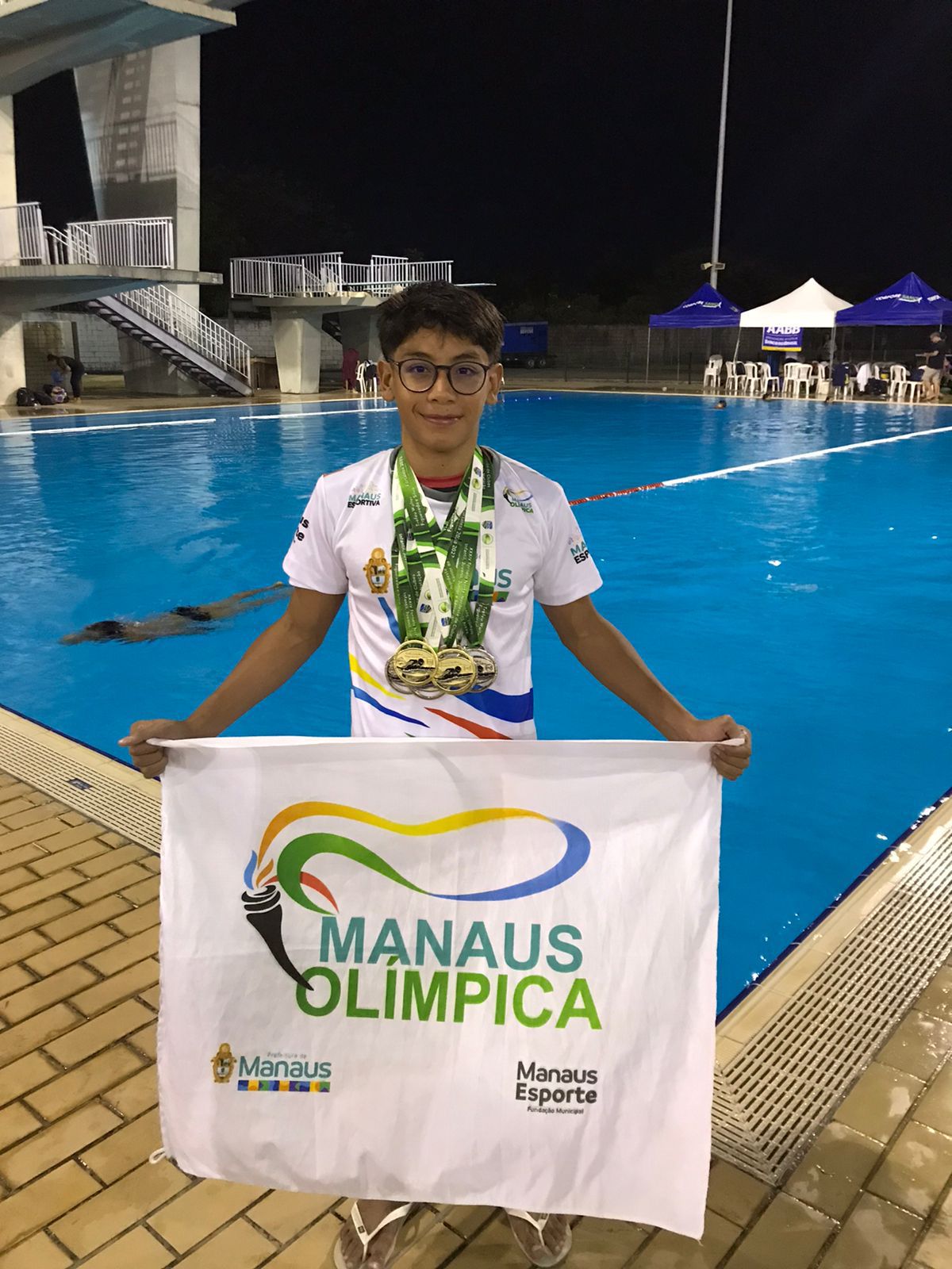 Atleta amazonense de natação, Gabriel Castro.