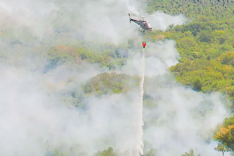 Força Nacional é reforçada para combater os incêndios florestais no Amazonas e máscaras são recomendadas.