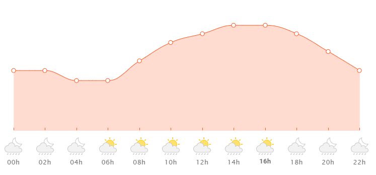 Climatempo mostra tempo mais ameno de manhã, com um pico de temperatura no meio da tarde em Manaus. 