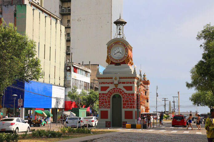 Relógio Municipal da Matriz, no Centro de Manaus.