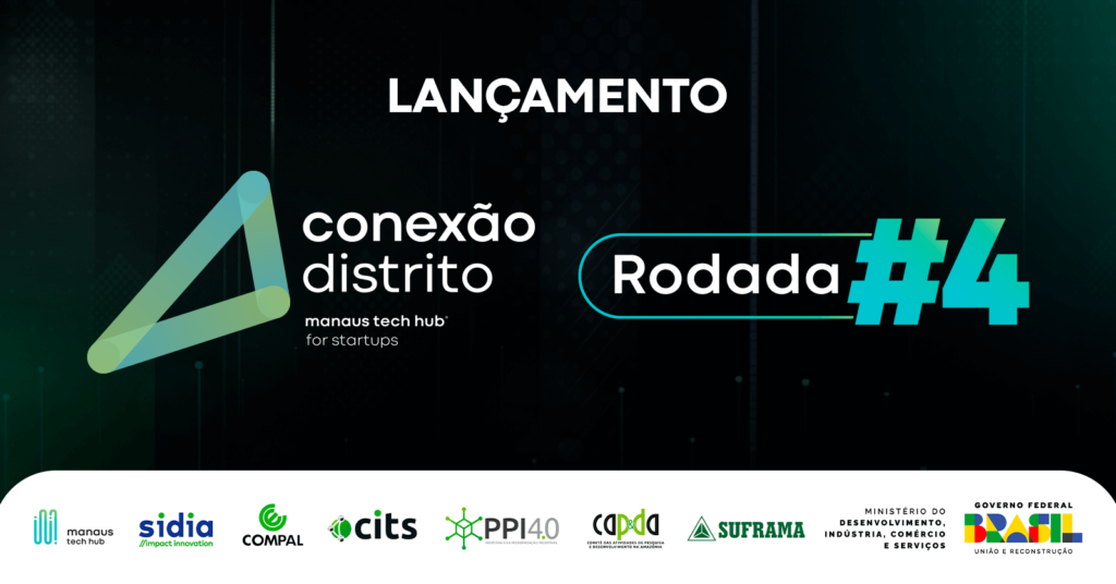 Banner de divulgação do 'Conexão Distrito', do Manaus Tech Hub. 