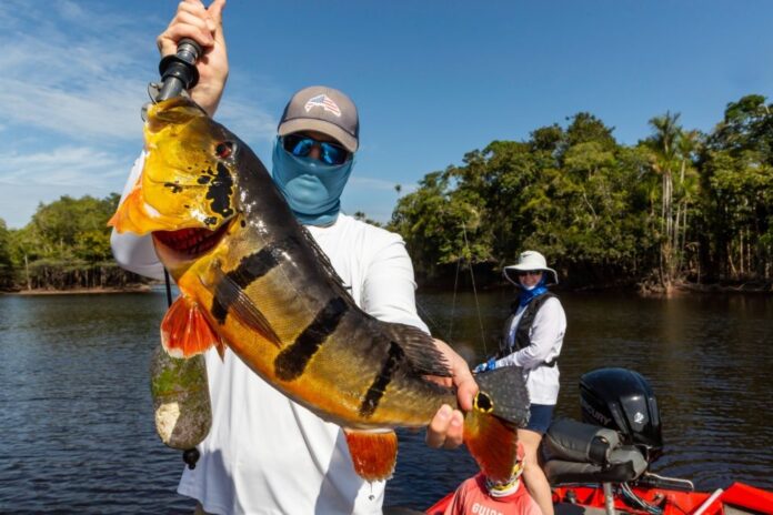 Pesca esportiva atrai turistas de todo o mundo para a região amazônica.