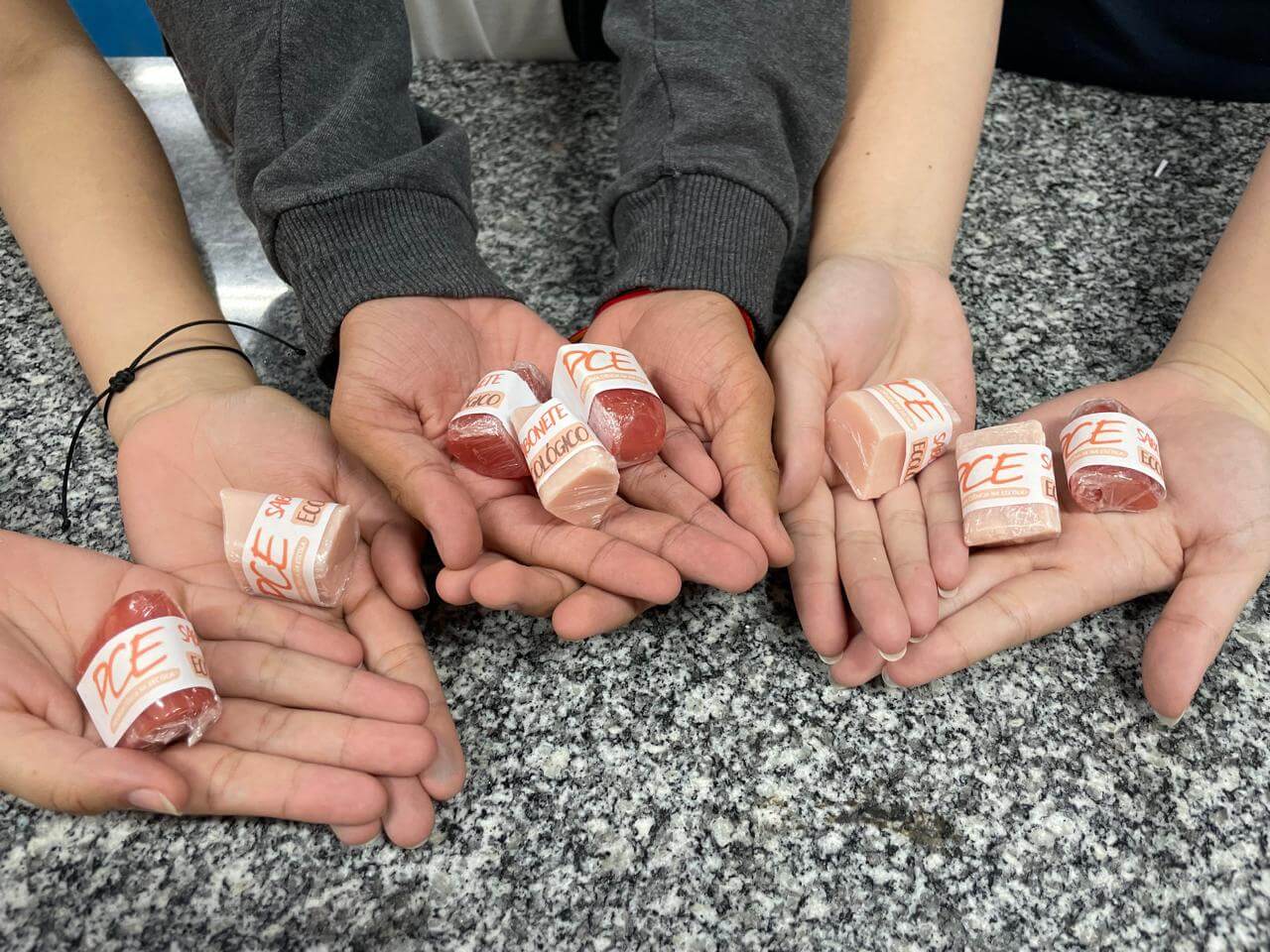Alunos do 2º ano do Ensino Médio desenvolveram sabonetes ecológicos com propriedades antimicrobianas.