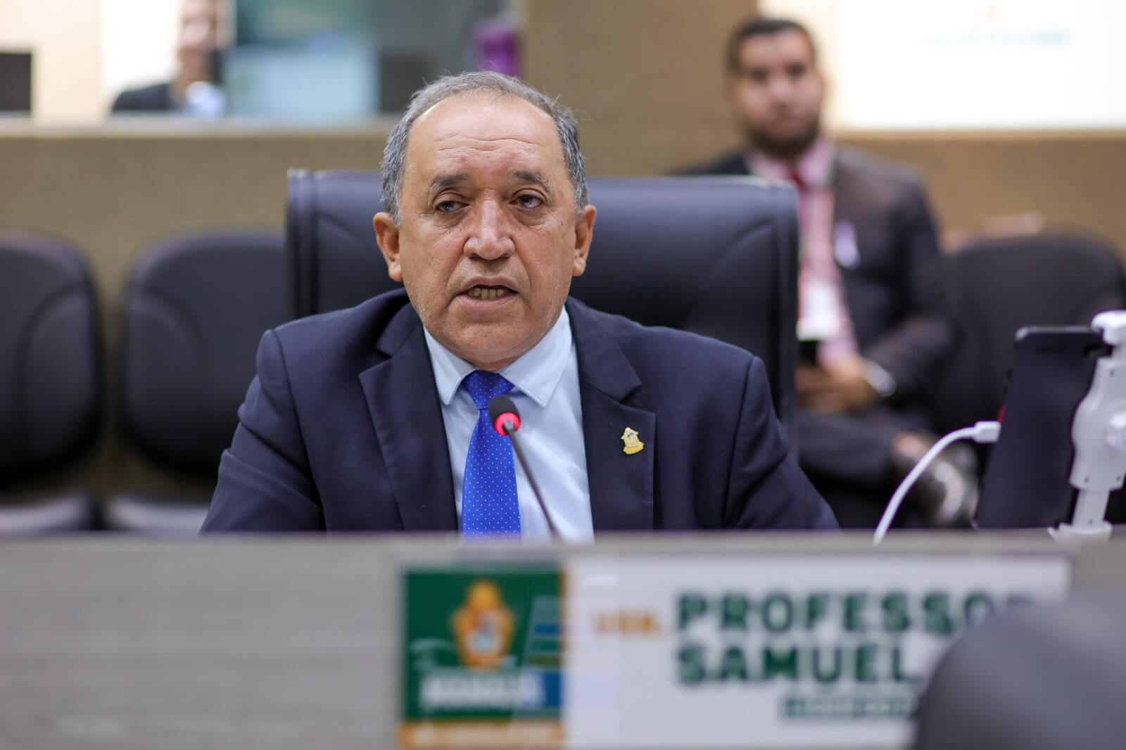 Vereador Prof. Samuel (PSD) na Câmara Municipal de Manaus.