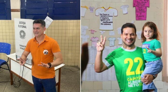 O candidatos David Almeida e Capitão Alberto estão confirmados para o segundo turno.