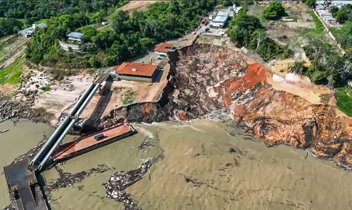 MPF investiga casos como o do desbarrancamento no Porto de Terra Preta, em Manacapuru.