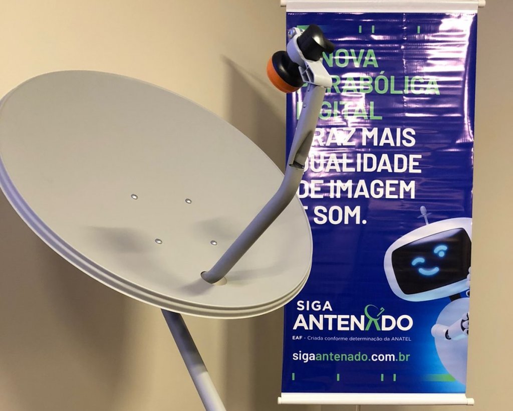 Antena parabólica tem solicitação e instalação gratuitas para participantes do CadÚnico.