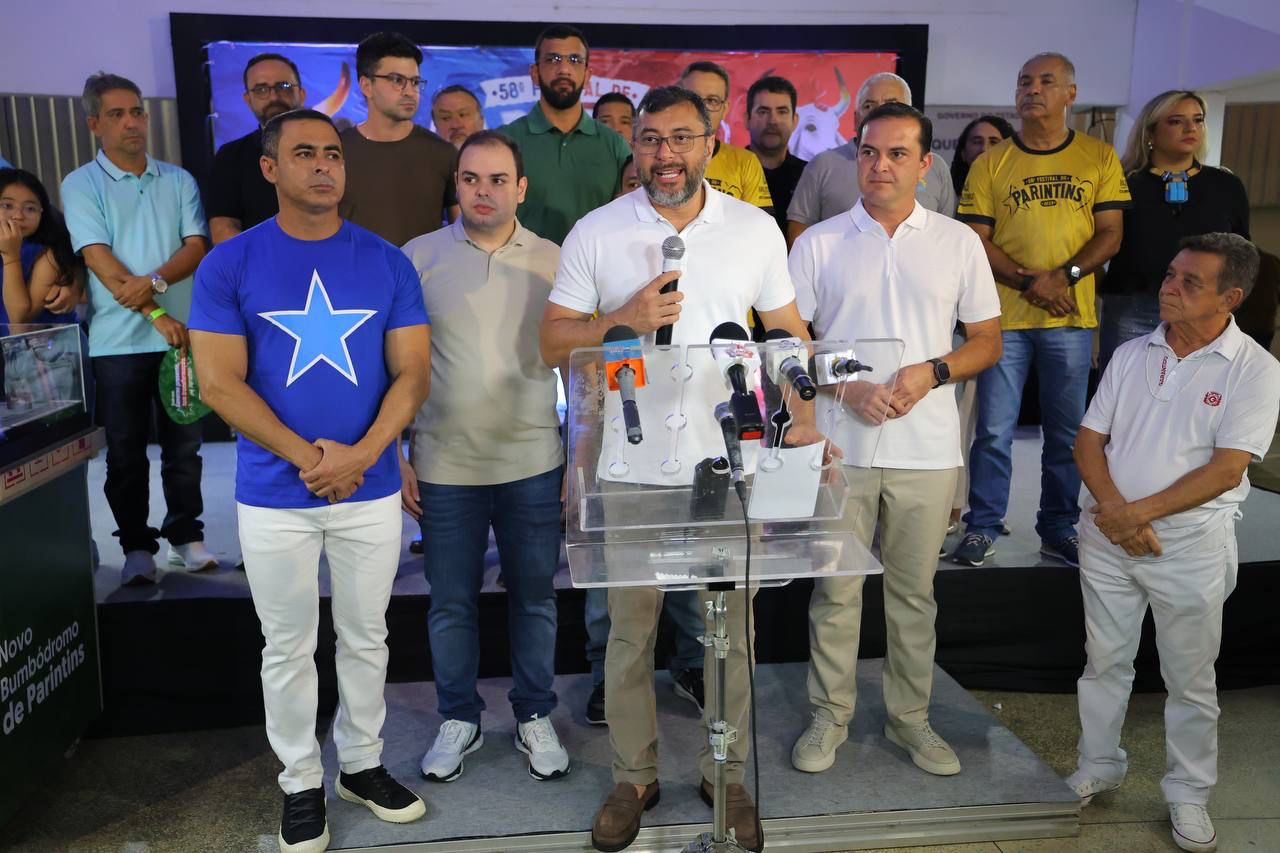 Governador Wilson Lima anuncia cronograma para projeto do novo Bumbódromo durante lançamento do Festival de Parintins na Ilha Tupinambarana