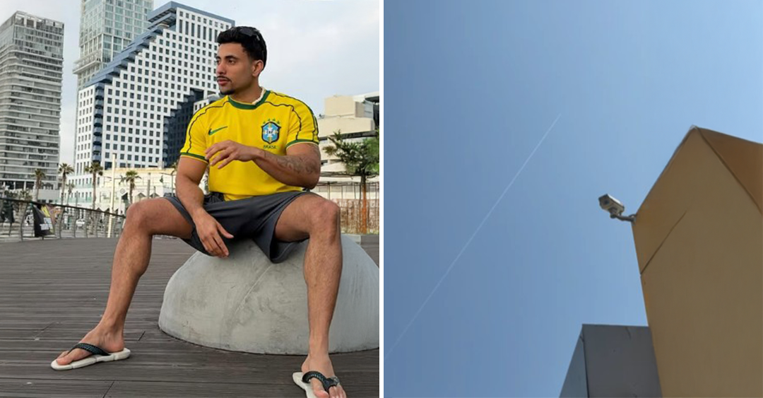 Ramon Vilela, que ganhou visibilidade nas redes sociais relatando sua experiência em Tel Aviv durante o conflito entre Israel e Irã.