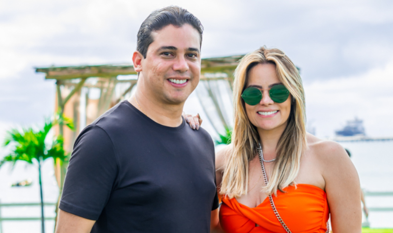 Deputado federal Júnior Mano e sua esposa, a prefeita Giordanna Mano.