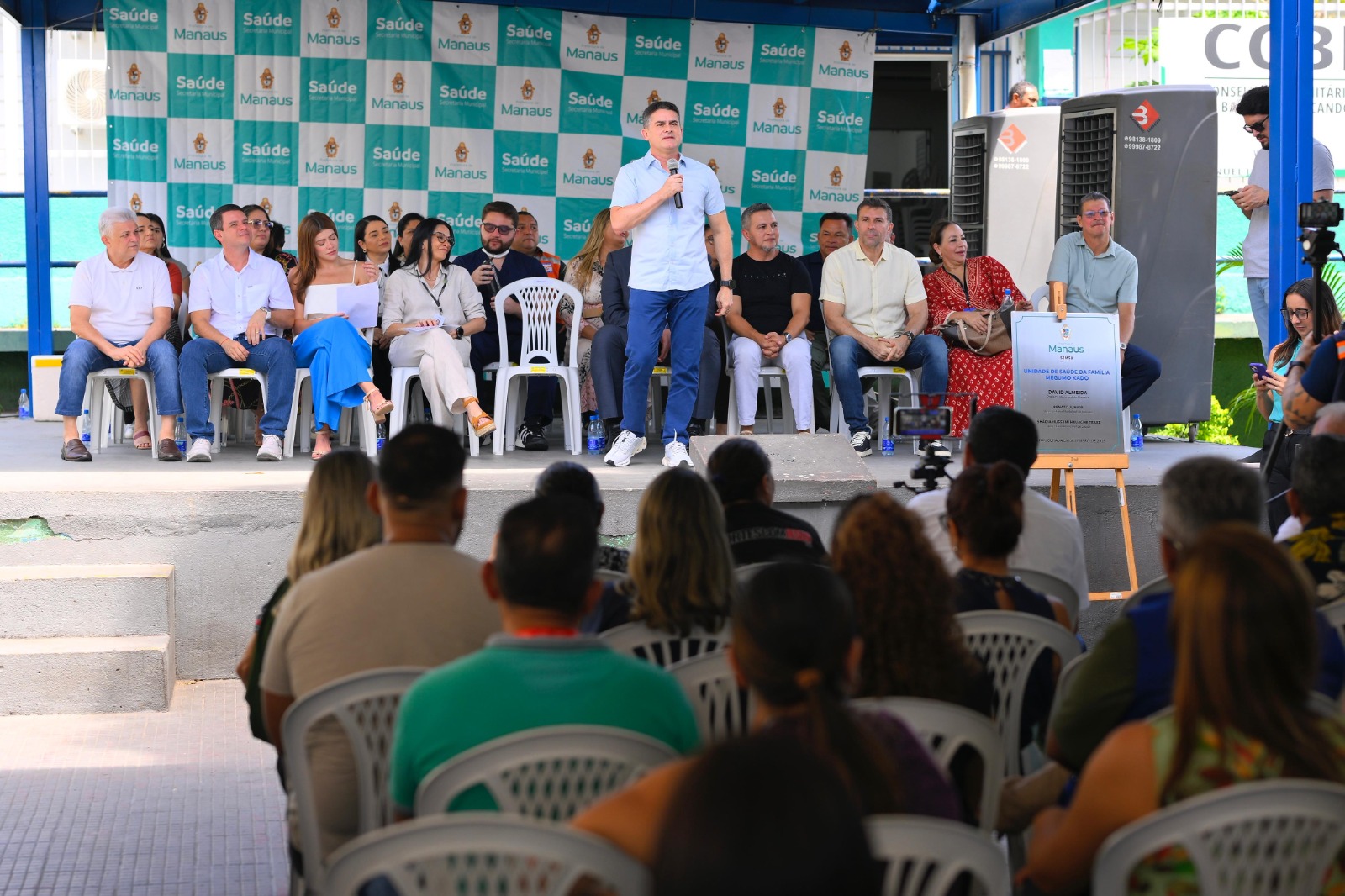 Prefeito David Almeida reinaugura USF Megumo Kado e anuncia novas unidades de saúde para Manaus