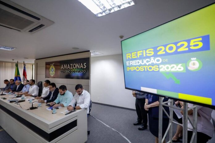 Wilson Lima sanciona Refis 2025 no Amazonas com até 95% de desconto em dívidas de ICMS, IPVA e ITCMD. Adesão vai até março de 2026.