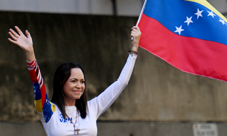 Maria Corina Machado, vencedora do Prêmio Nobel da Paz 2025.