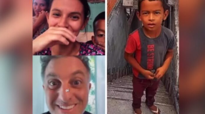 Luciano Huck ajuda menino de 9 anos de Manaus que trabalhou em obra para comprar um vestido de presente para a irmã.