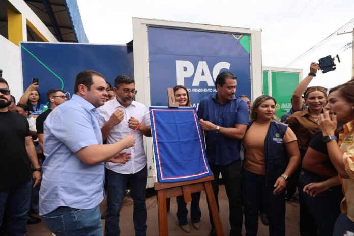 Wilson Lima inaugura PAC em Autazes, reforça serviços de cidadania e entrega ambulância e veículo ao Conselho Tutelar.