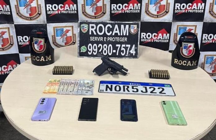 Denúncia de agiotagem em Manaus leva Rocam a prender trio de estrangeiros no Parque 10. Polícia apreendeu pistola .40 e 95 munições usadas em ameaças.