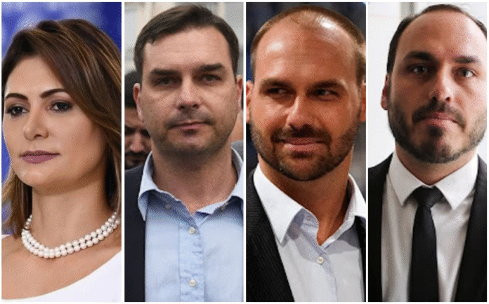 Filhos de Bolsonaro criticam Michelle após fala contra aliança do PL no Ceará. Flávio e Eduardo apontam desrespeito a acordo avalizado por Jair.