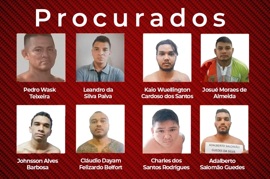 Veja a lista dos 8 foragidos do Amazonas mais perigosos do Brasil divulgada pelo Ministério da Justiça. Saiba quem são e como denunciar no Programa Captura.