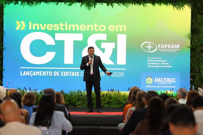 Governador Wilson Lima lança maior volume de editais de CT&I da história do Amazonas, com R$ 81 milhões e R$ 1 bilhão investidos desde 2019.