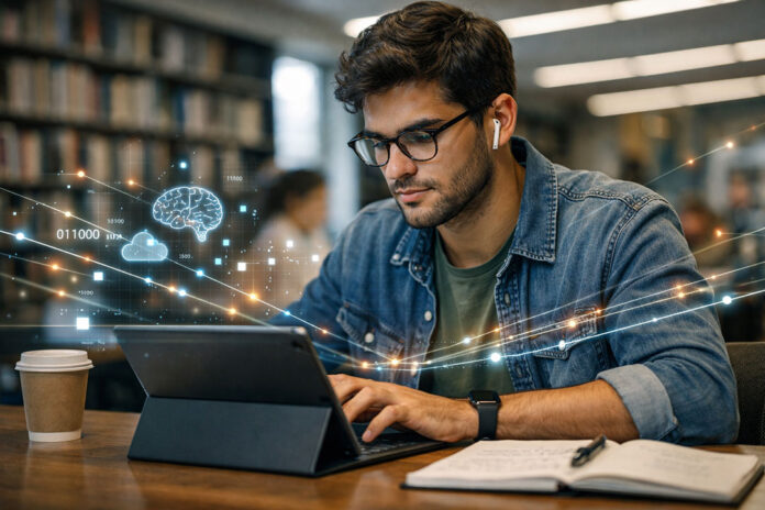 Descubra como a inteligência artificial impacta a educação, desde o uso como assistente de luxo até os dilemas éticos sobre conteúdo sintético e plágio.