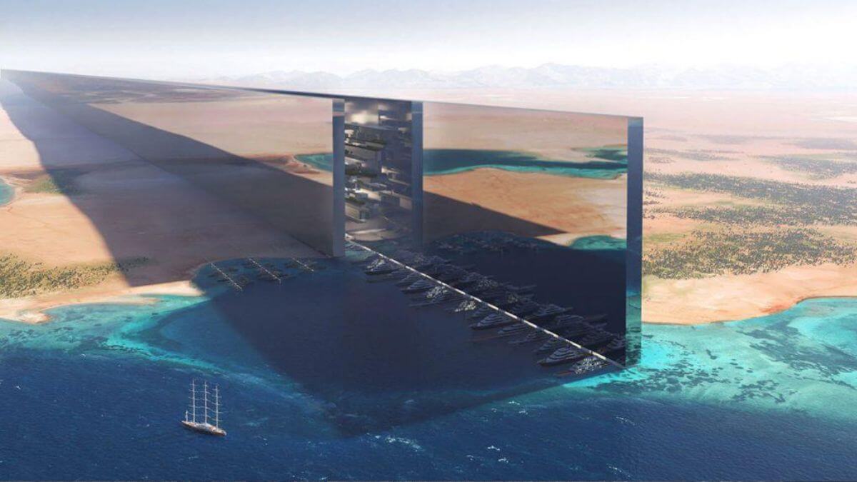 Descubra por que a The Line, na Arábia Saudita, será convertida num centro de dados. Entenda os cortes no projeto Neom e o novo foco em tecnologia e IA.