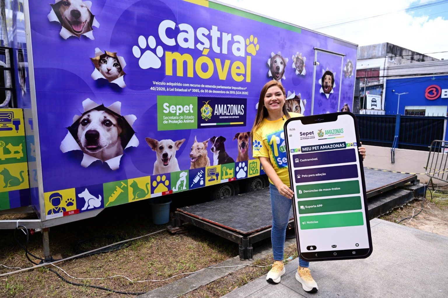 Aplicativo Meu Pet Amazonas permite agendar castração, denunciar maus-tratos e cadastrar animais pelo celular no Amazonas.