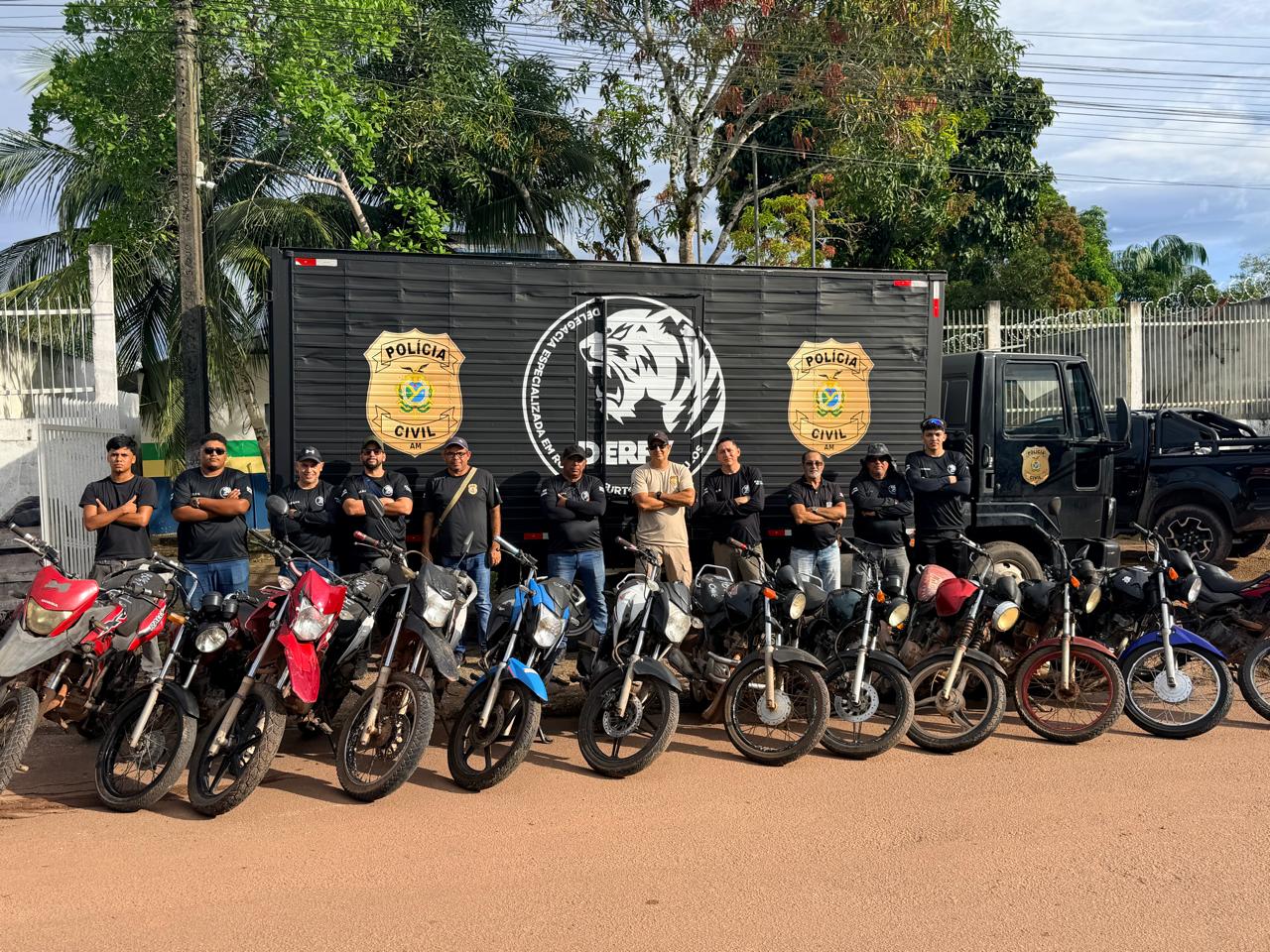 A PC-AM registrou a recuperação de veículos em operações na capital e interior.