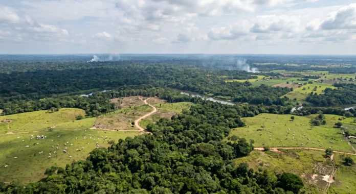 O Inventário de emissões do Amazonas revela que 89% dos gases vêm do uso da terra. Conheça os municípios que mais emitem e as metas do Plano ABC+.
