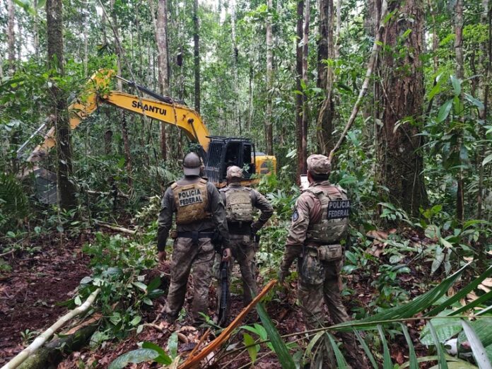 Operação da PF e ICMBio combate o garimpo ilegal no Amazonas.