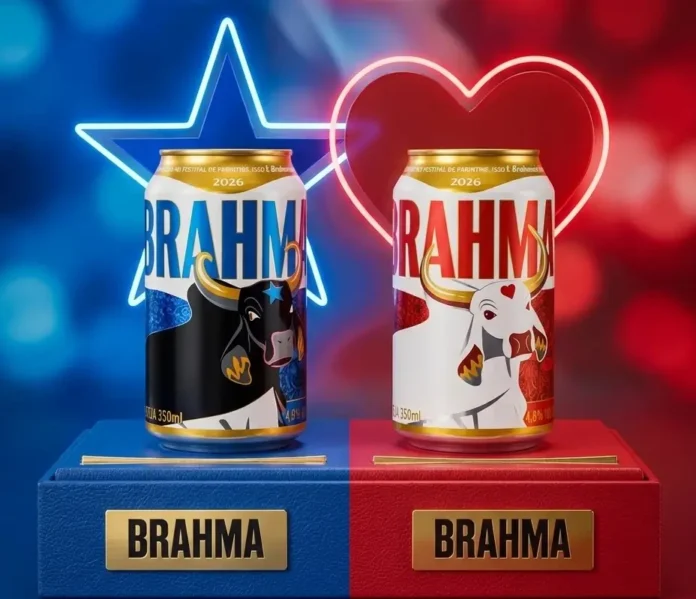 O Festival de Parintins 2026 iniciou a contagem regressiva com novas latas da Brahma em homenagem aos ritmos da Marujada de Guerra e da Batucada.