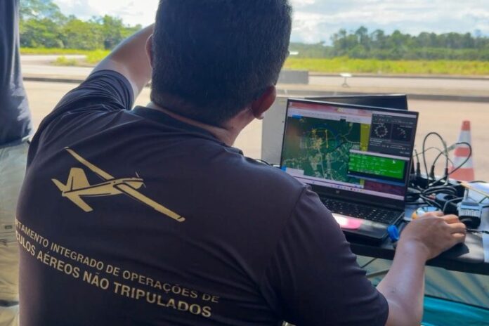Vant da SSP-AM inicia operações no Amazonas para reforçar o combate ao narcotráfico com monitoramento aéreo em tempo real.