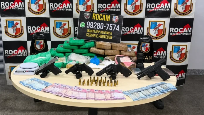 Quatro suspeitos de invasão à casa de PM em Manaus foram presos com armas e cerca de 20 kg de drogas após ação da polícia.