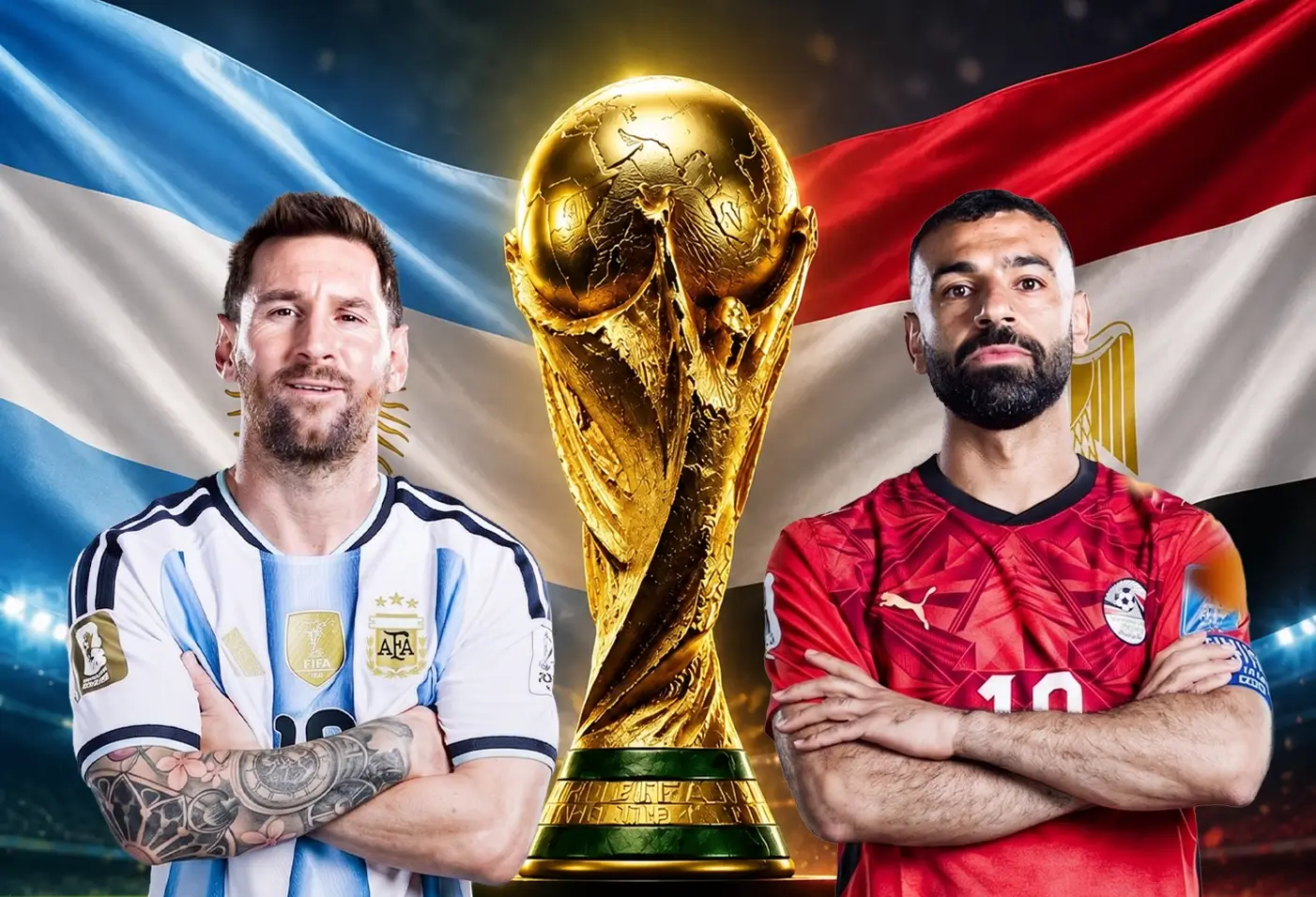 Argentina x Egito: veja onde assistir ao vivo, horário, escalações, arbitragem e detalhes do duelo pelas oitavas da Copa do Mundo 2026.