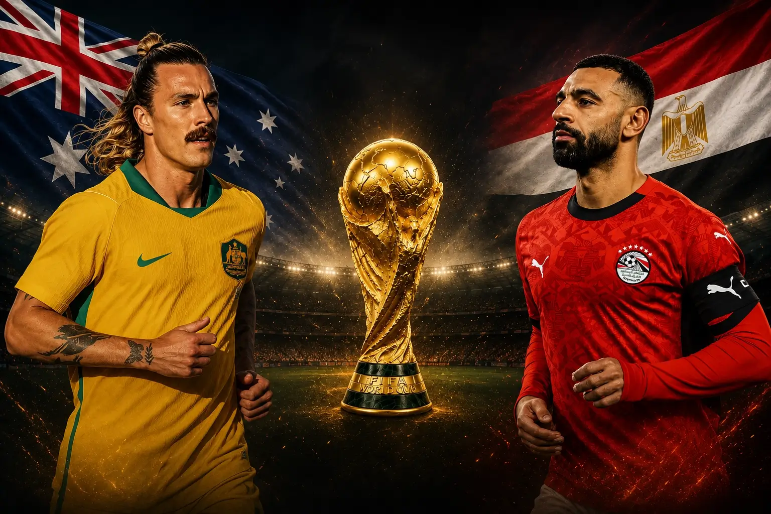 Austrália x Egito: veja horário, onde assistir ao vivo, prováveis escalações e arbitragem da partida pela Copa do Mundo de 2026.