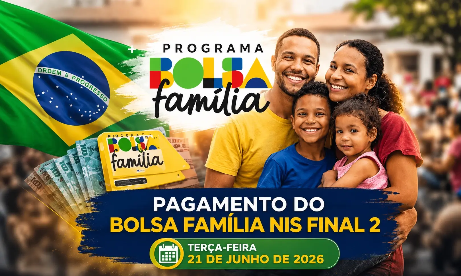 Bolsa Família paga a parcela de julho aos beneficiários com NIS final 2. Valor médio neste mês é de R$ 679,19.