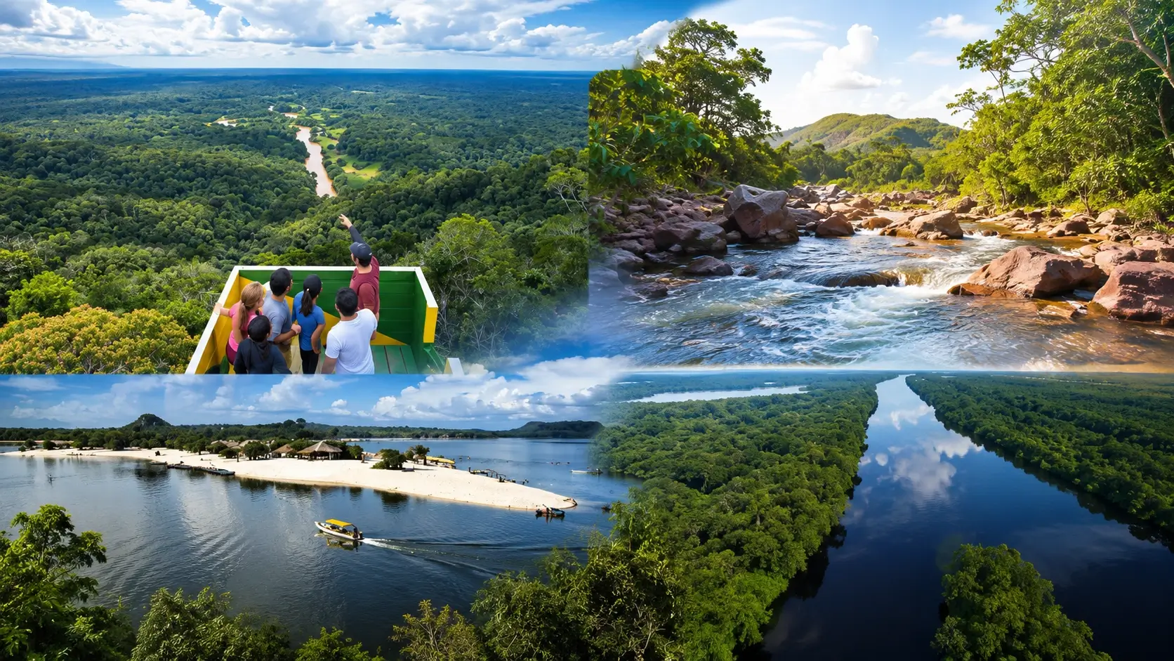 A diversidade da Amazônia reúne parques, rios, serras, cachoeiras e experiências comunitárias distribuídas por nove estados.