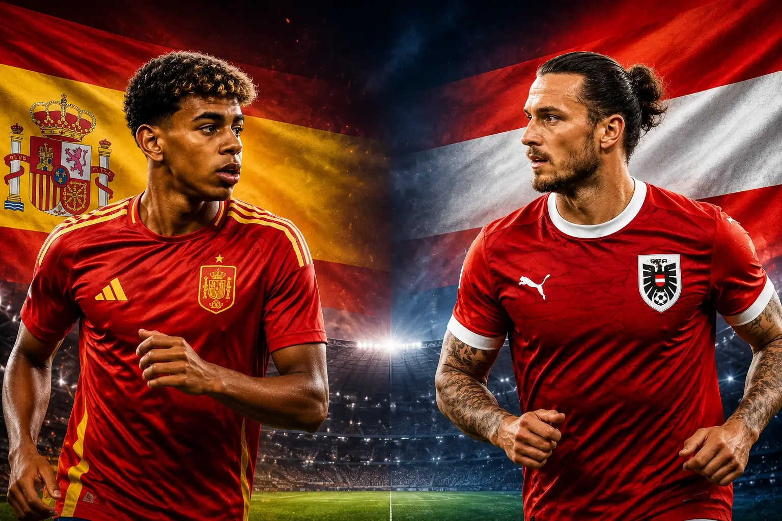 Espanha x Áustria: veja horário, onde assistir, prováveis escalações e tudo sobre o duelo do mata-mata da Copa do Mundo 2026.