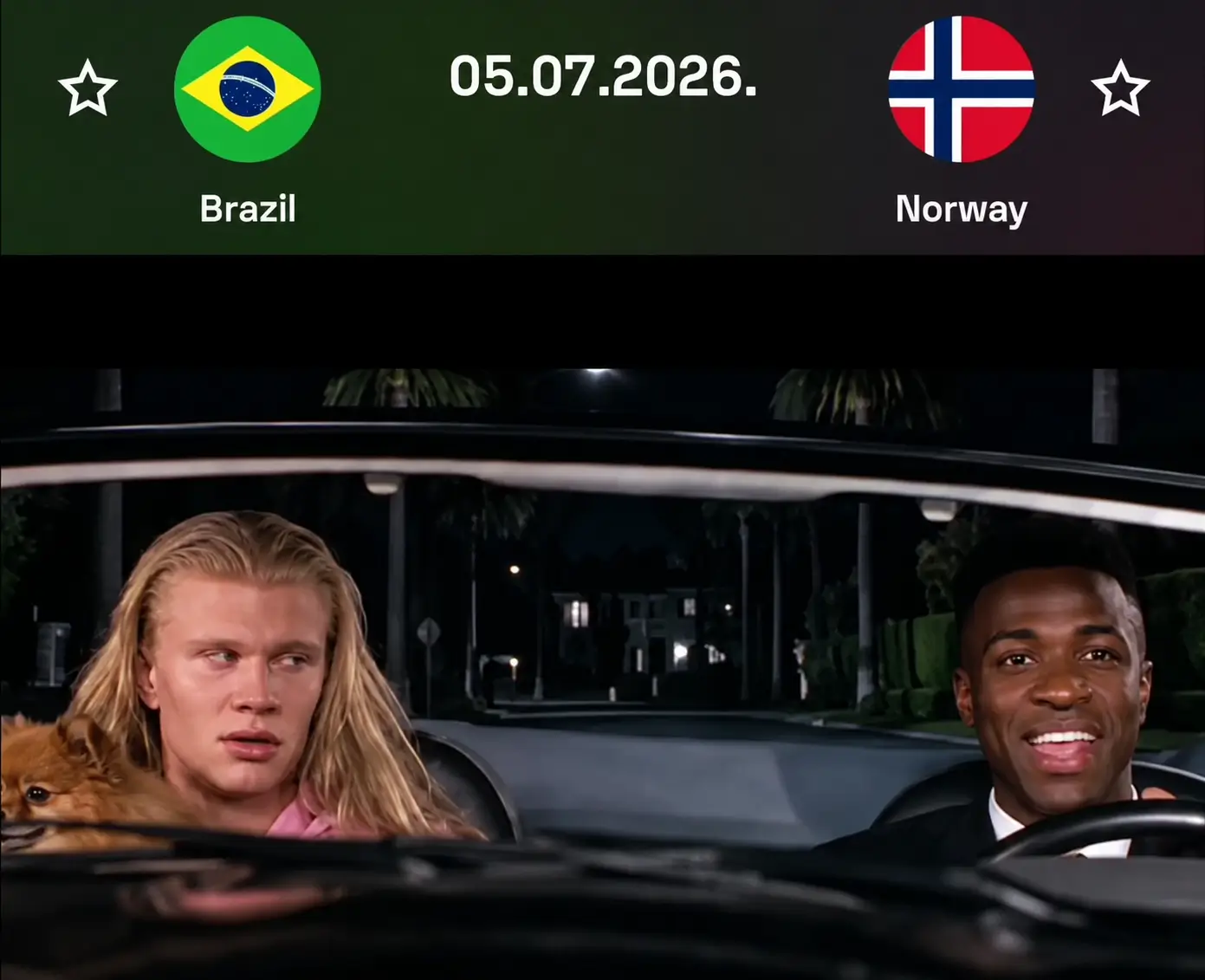 Haaland e Vini Jr. reagiram a um meme de As Branquelas e divertiram a internet ao comentar que precisam recriar a cena.
