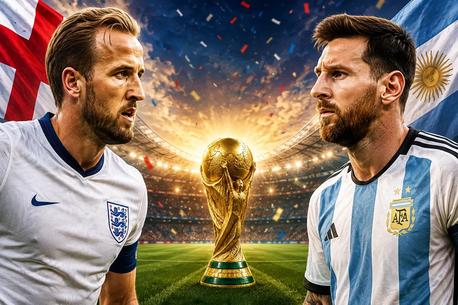 Inglaterra x Argentina: veja horário, onde assistir ao vivo, escalações, retrospecto e tudo sobre a semifinal da Copa do Mundo de 2026.