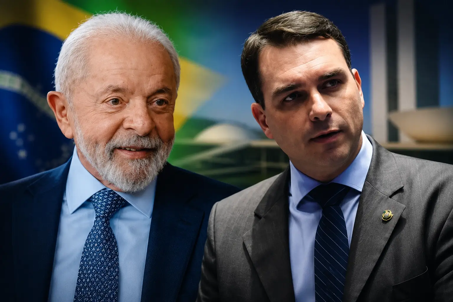 Pesquisa BTG/Nexus mostra Lula com 42% das intenções de voto, contra 33% de Flávio Bolsonaro na corrida presidencial.