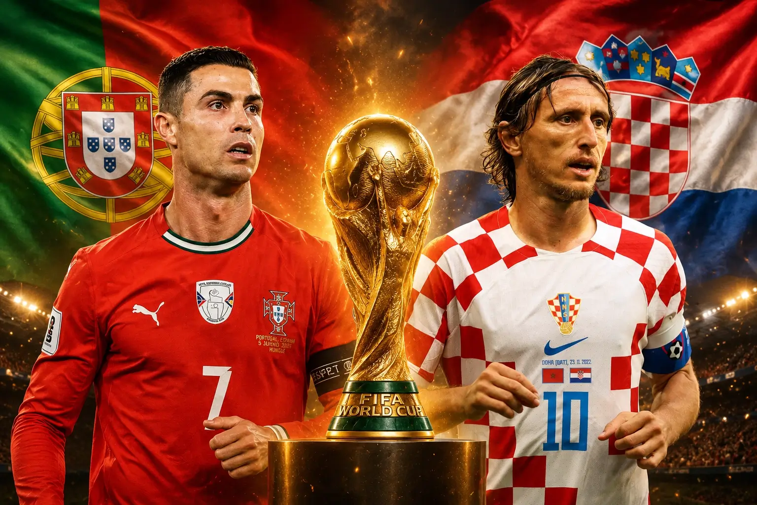 Portugal x Croácia: veja horário, onde assistir ao vivo, escalações, arbitragem e tudo sobre o duelo da Copa do Mundo de 2026.