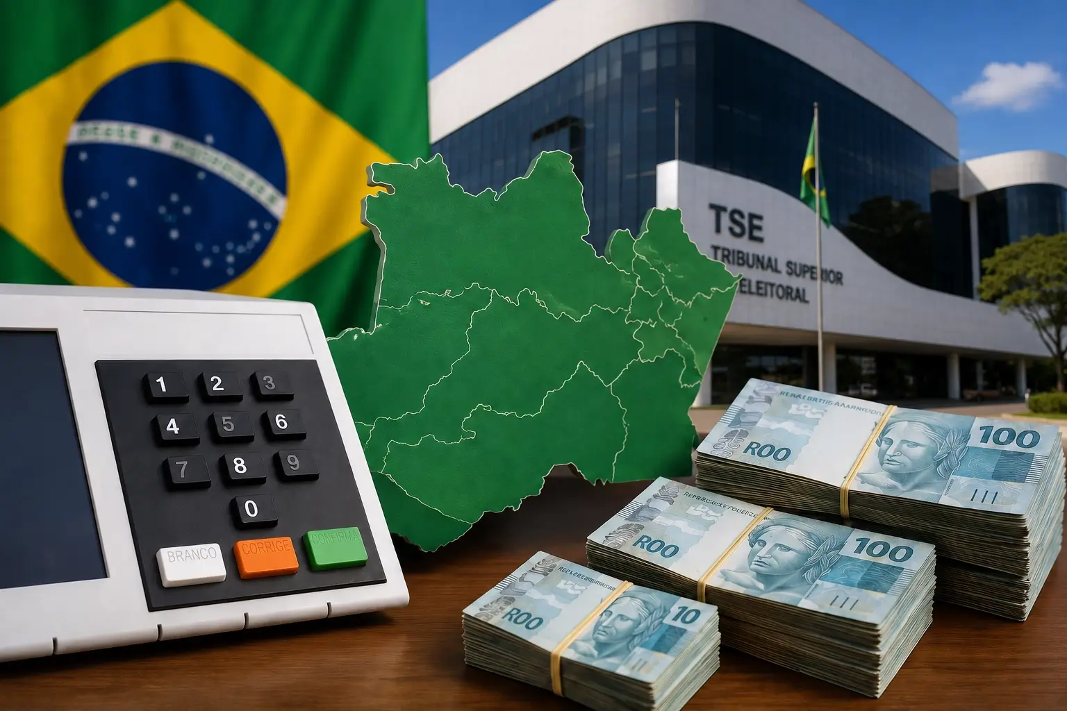 TSE mantém limite de R$ 7,1 milhões para candidatos a governador do Amazonas no primeiro turno das eleições de 2026.