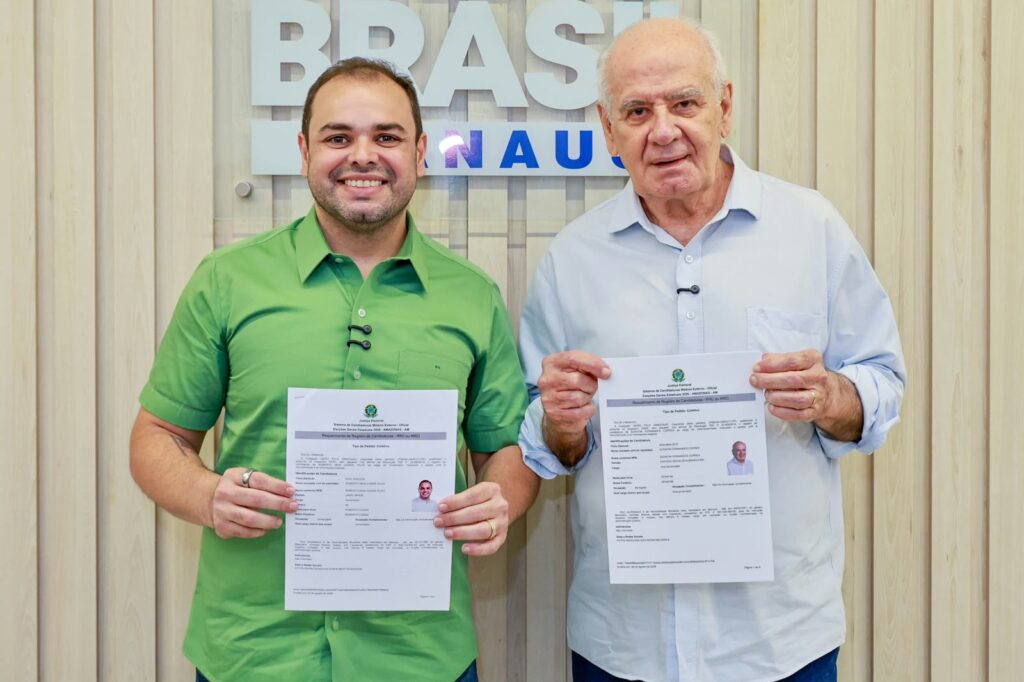 Roberto Cidade registra candidatura à reeleição no TRE-AM e apresenta plano de governo com 44 compromissos para o Amazonas.